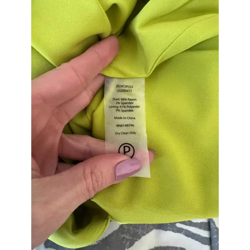 Universal Standard Sheath Rayon Midi Dress Green Size 0-00 NEW